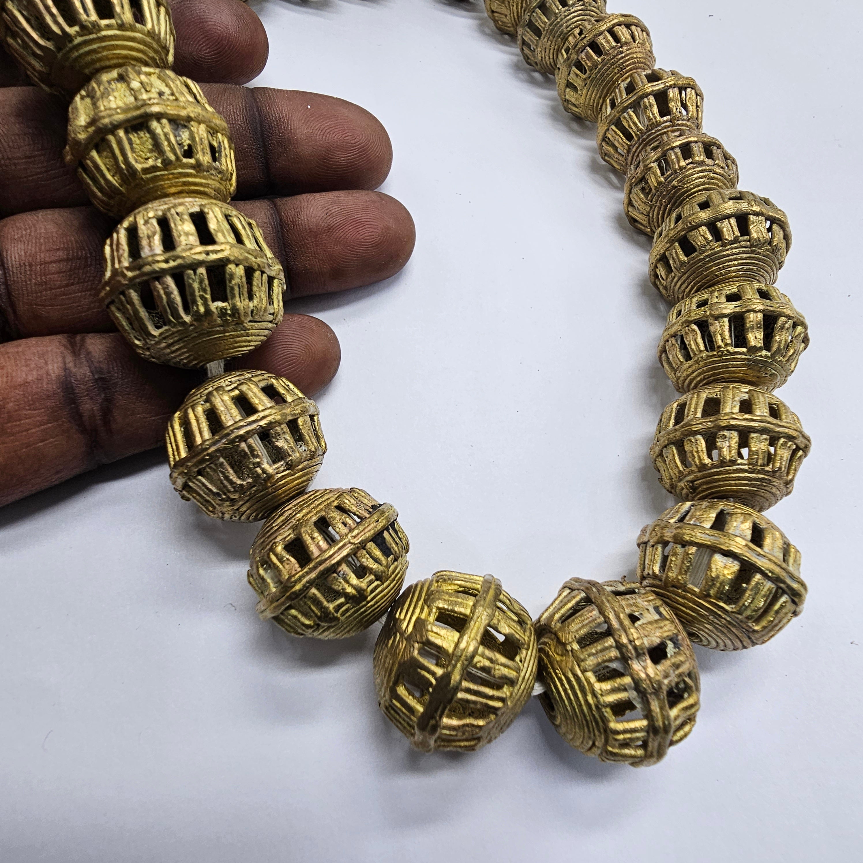 Round Ashante Brass Beads