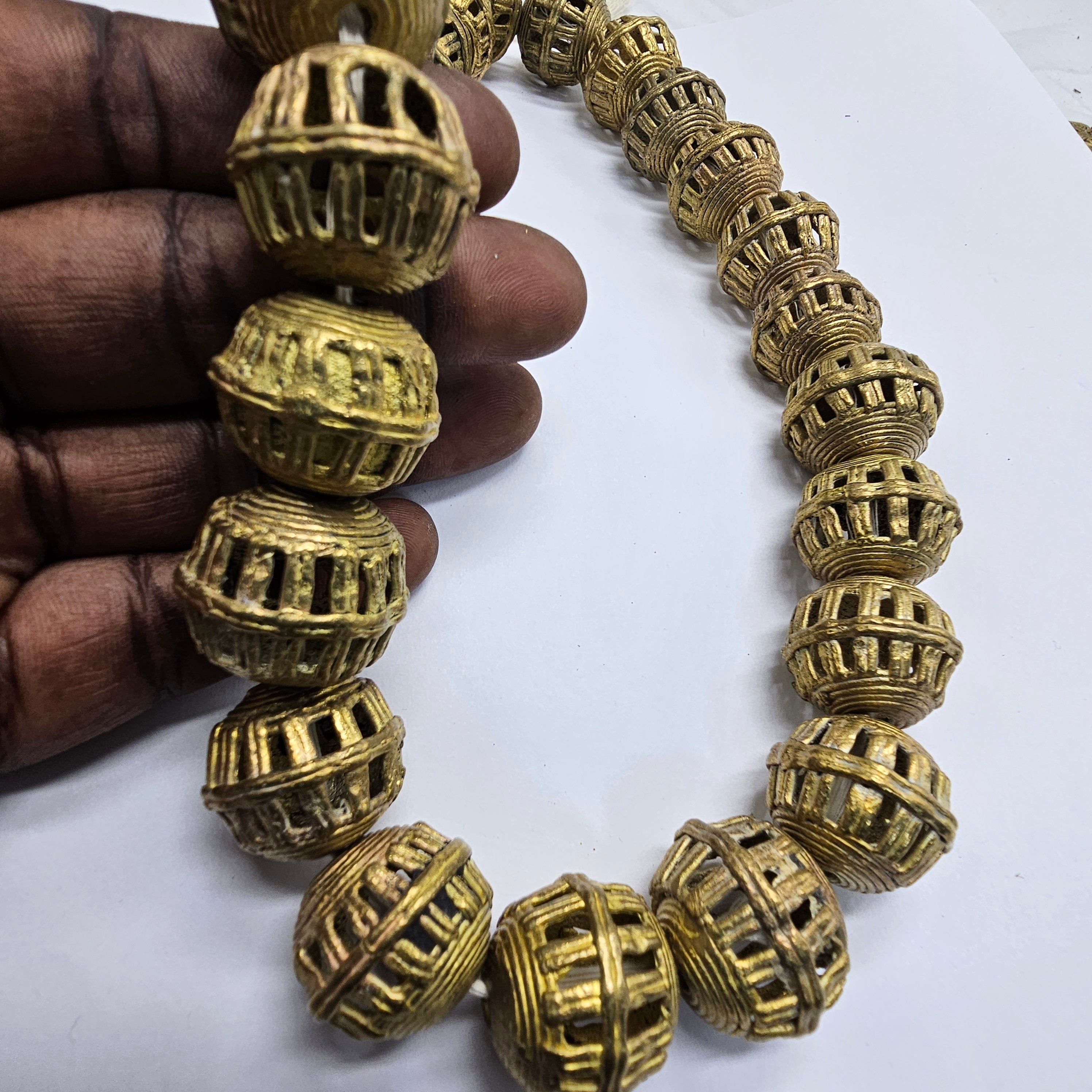 Round Ashante Brass Beads