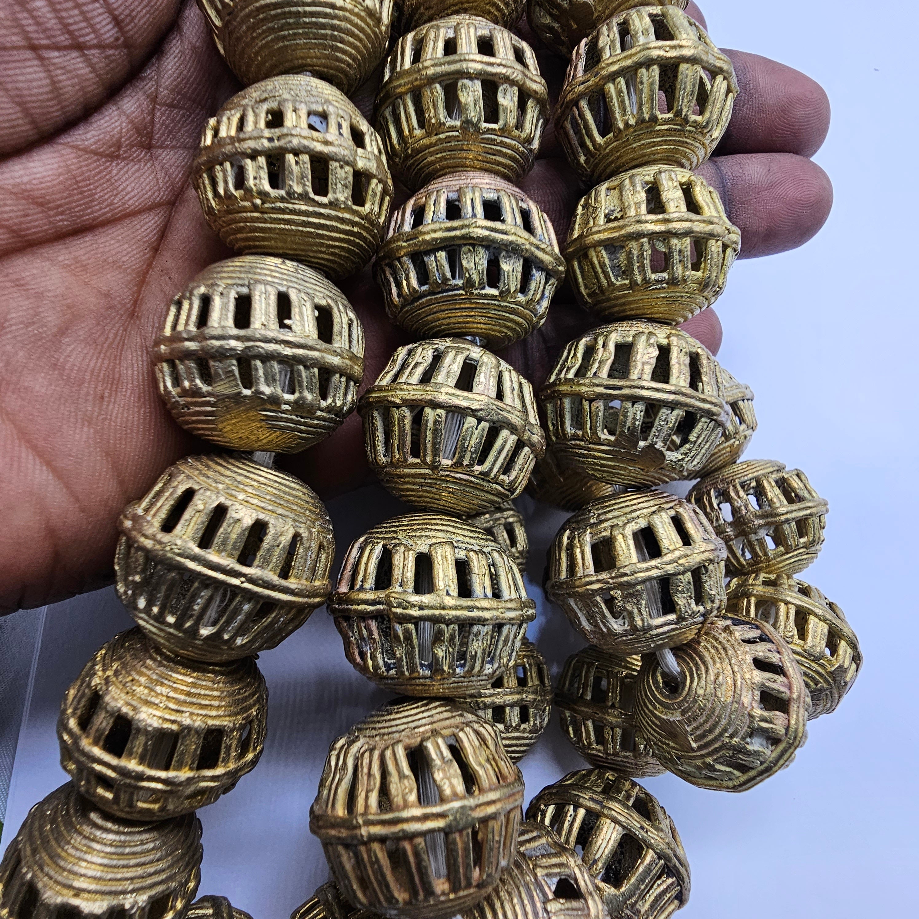 Round Ashante Brass Beads