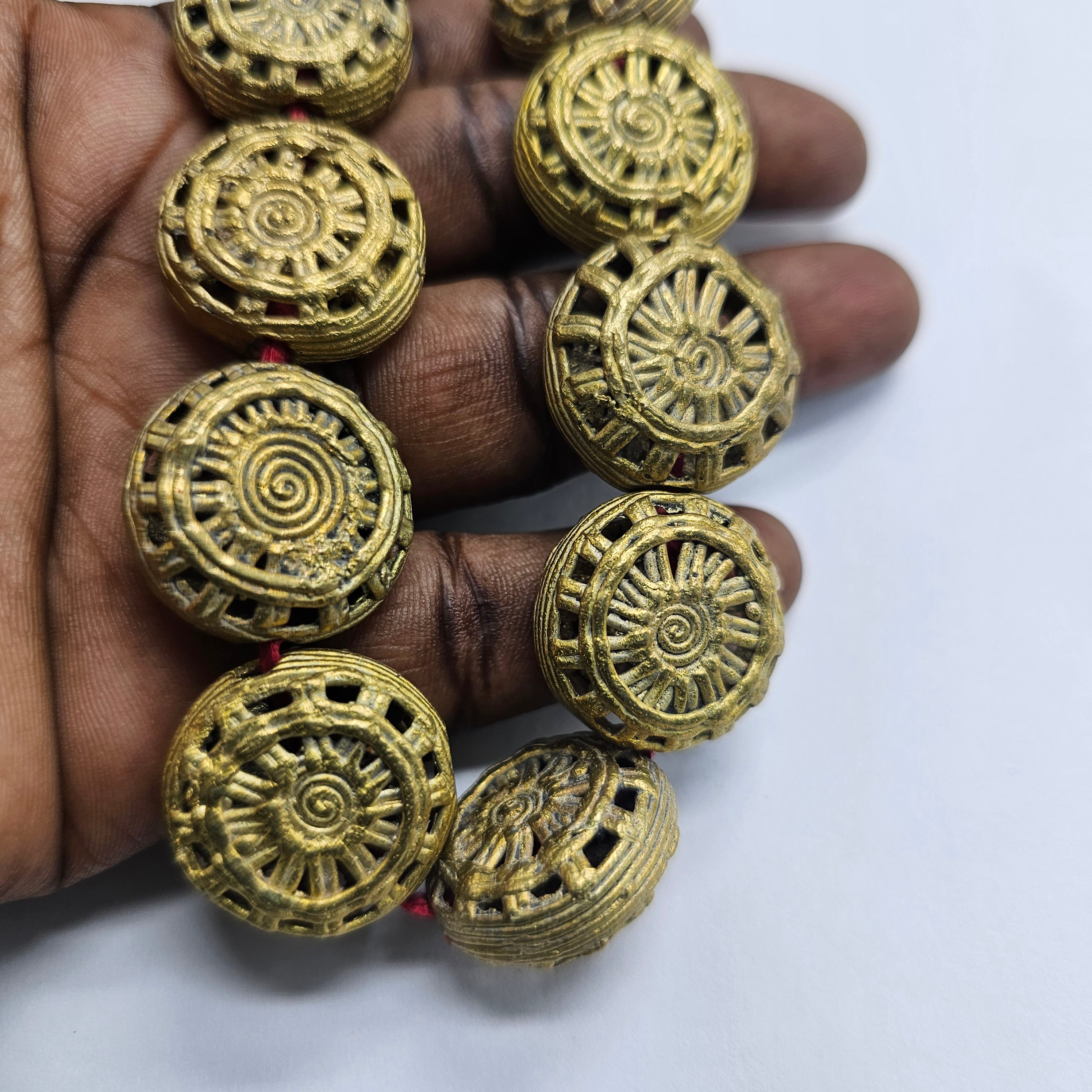 Ahante Brass Beads, Ghana Metal Beads