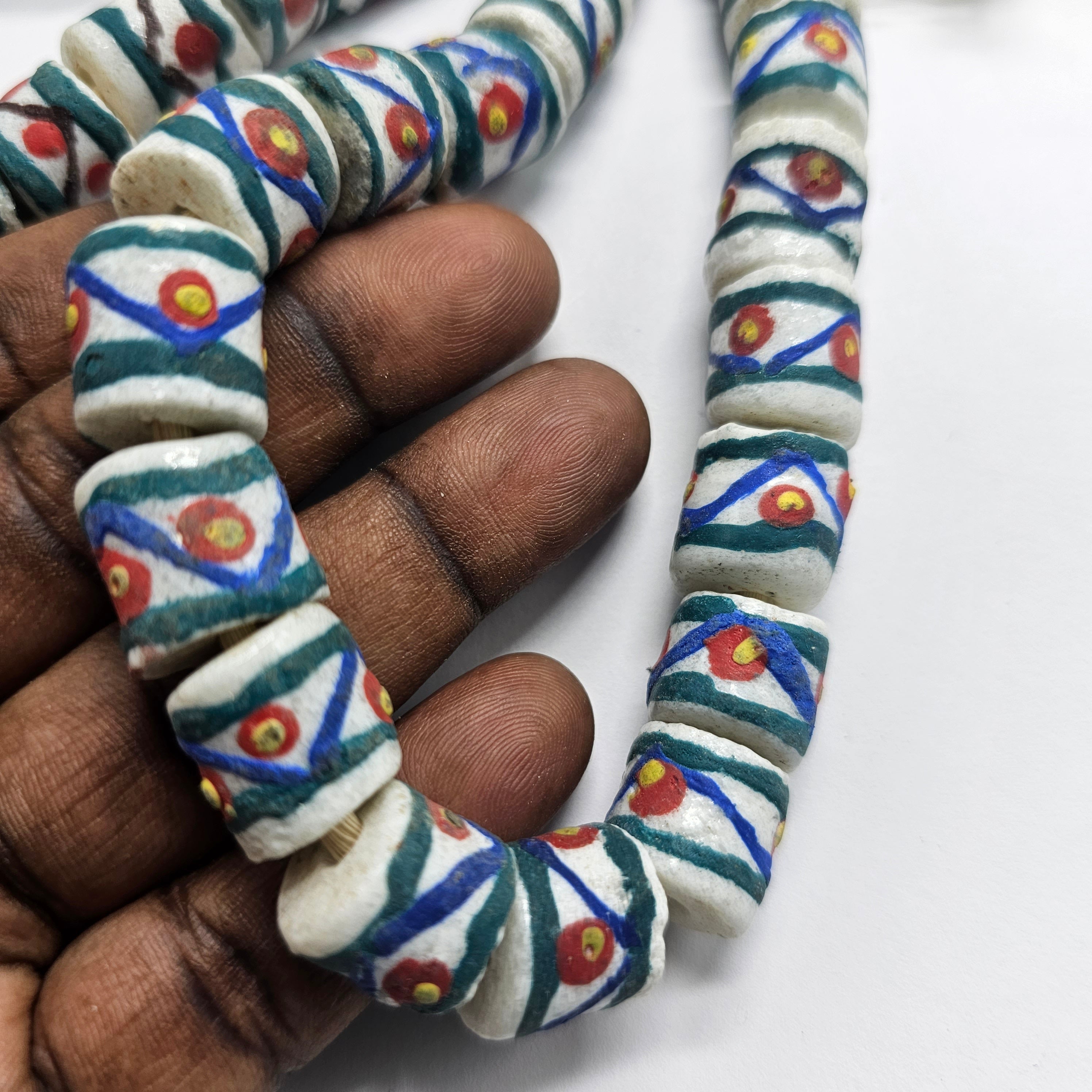 19 Krobo Beads, Jewelry Making Beads