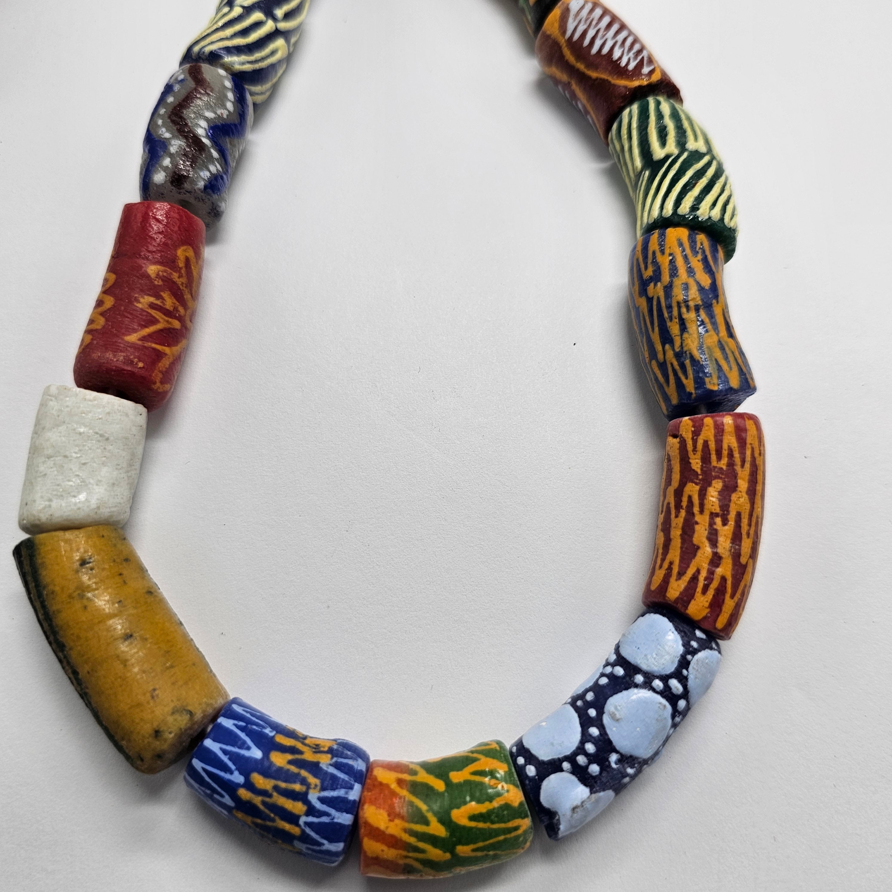 30 Medium Long African Beads